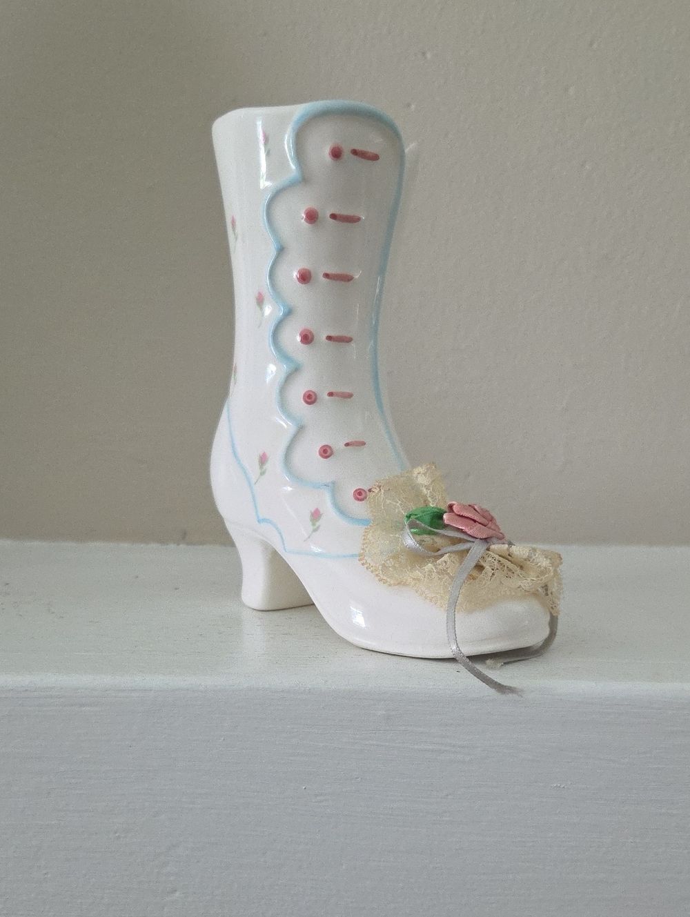 Ceramic Vase In The Shape Of A Vintage Shoe